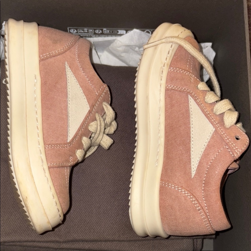 Rick Owens Kids Sneakers in Pink and Cream